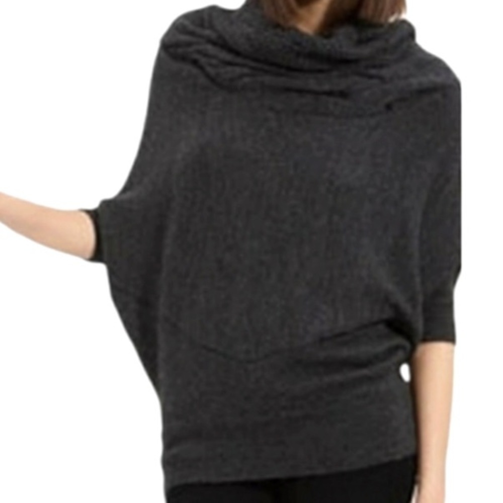 Vince Gray Wool & Alpaca Blend Cowl Neck Bat Wing Sweater Size S